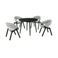 thumbnail image 2 of Arcadia and Talulah 42" Round Grey and Black Wood 5 Piece Dining Set, 2 of 8