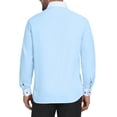thumbnail image 3 of INSPIRE CHIC Men's Contrasting Colors Collar Long Sleeve Button Down Formal Business Dress Shirts L Light Blue, 3 of 5