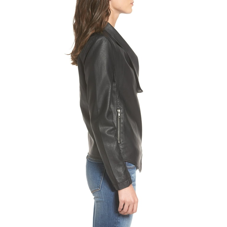 BB Dakota BLACK Women s Gabrielle Faux Leather Asymmetrical Jacket US XXL Walmart