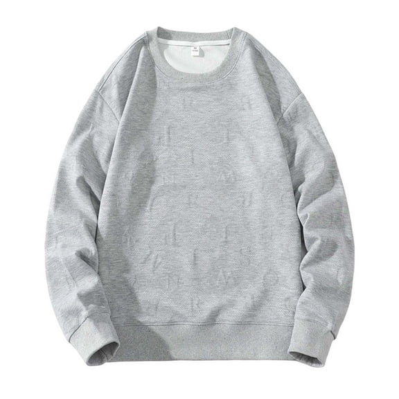 oqasdz Mens Sweatshirt Solid Colour Long Sleeve Crew Neck Casual Loose Fit Comfortable Outwear Fahsion Pullover,Size 3X