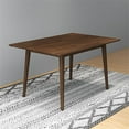 thumbnail image 3 of Allora Contemporary Modern 47" Rectangular Solid Wood Dining Table in Brown, 3 of 5