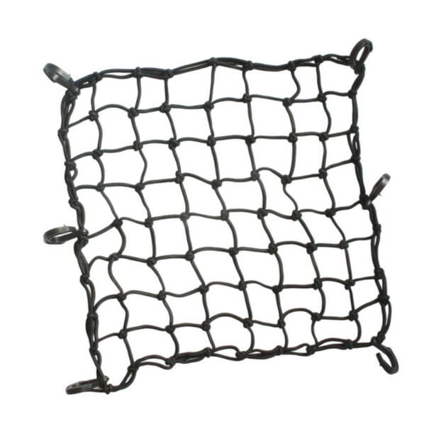 Red de carga para motocicleta con ganchos, correa elástica para equipaje, red elástica retráctil de 40 x 40 cm para equipaje, motocicleta, bicicleta,
