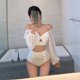 thumbnail image 3 of Eigraketly 2 piezas / set Traje de baño de manga larga Natación Traje de baño casual Ropa de playa Traje de baño METRO Eigraketly OD021063-01, 3 of 6