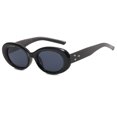 thumbnail image 3 of Gafas de sol ovaladas para hombre y mujer, lentes de Color caramelo, diseño de marca Retro, a la moda, novedad, 3 of 5