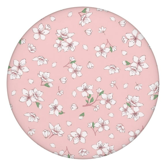 Round Fitted Tablecloth with Elastic Edges Fits 36"-44" Round Tables Pioneer Colorful Floral Waterproof Table Cover Washable Indoor and Outdoor for Party Kitchen Dinner Banquet Patio Picnic