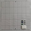 "Battle Grid Game Mat, Dry Erase, White, 24"" X 36"" with 3 Markers and Eraser: Double-Sided, 1"" squares, for role playing games and miniatures"