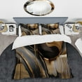 thumbnail image 2 of Designart "Captivating Marble Gold and Black IV" Abstract Marble Bedding Covert Set - Modern Gold Abstract Bed Set With 1 Sham, 2 of 6