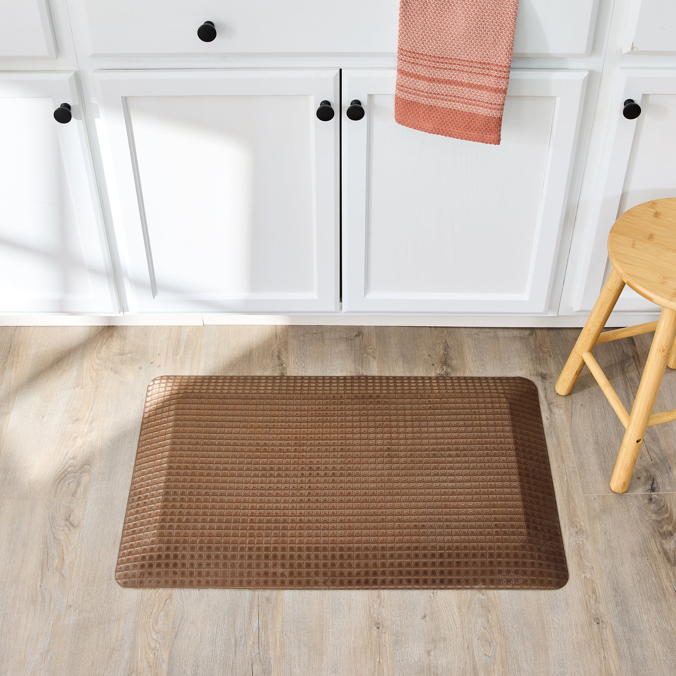 Better Homes & Gardens Gel Comfort Kayla Collection Brown Basket 20" x 32" Anti-Fatigue Kitchen Mat