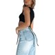 thumbnail image 4 of VISgogo - Camisetas sin mangas para mujer, decoración de cuerda de color sólido, cuello redondo, dobladillo irregular, camisetas cortas, chaleco simple informal VISgogo  moda, 4 of 5