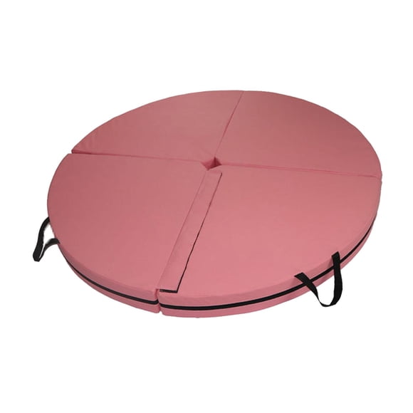Ethern Foldable Pole Dance Mat Crash Mat Gymnastics Round Convenient Portable Equipment Rose red