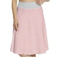 thumbnail image 1 of Women's Hearts Romantic Polka Dots Pattern A-line Printed Skirt Casual Wear, M, Beige Pink Pale Grey, by Ambesonne, 1 of 6