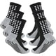 thumbnail image 1 of 3 pares de calcetines de fútbol antideslizantes, transpirables, impermeables y antideslizantes (gris y negro), 1 of 3