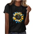 thumbnail image 1 of Camisetas de Manga Corta para Mujeres de Longitud Regular de Poliéster Sólido, Camiseta de Fiesta de Mayo Y Blusa Del Festival para la Primavera Y el Verano, 1 of 3