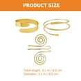 thumbnail image 2 of 3pcs Arm Cuff Fashion Upper Arm Band Cuff Bracelet Women Gold Jewelry Armband Set, 2 of 8