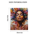 thumbnail image 3 of African American Woman Wall Art Black Art Poster Graffiti Canvas Painting Picture for Living Room, 3 of 5