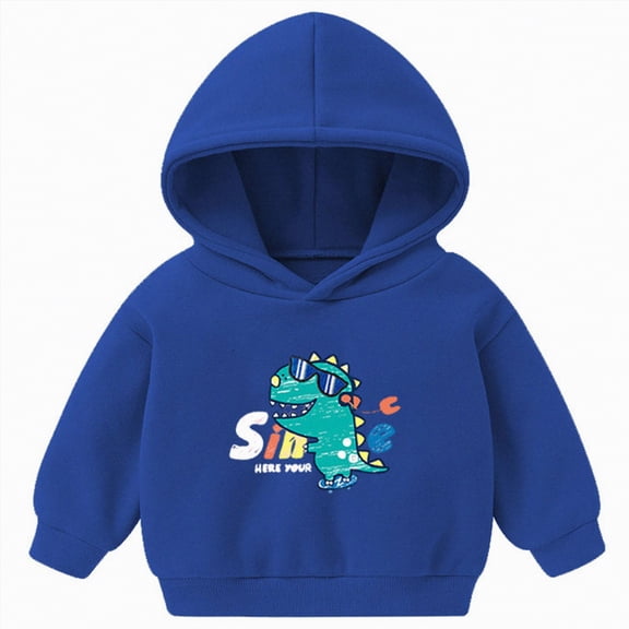 Ccpelsie Girls Hoodie Toddler Oversized Hooded Sweatshirt Casual Pullover Tops with Pockets(Blue,5-6 Years)