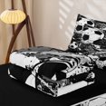 thumbnail image 5 of Erosebridal Soccer Ball Zipper Twin Comforter Sets with Fitted Sheet and 2 Pillowcases,Black White Splatter Sport Zipper Bedding Set For Boys,Black Reversible,4 Pieces, 5 of 7