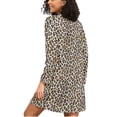 thumbnail image 2 of joogoo Leopard-d8 Women's Long Sleeve Nightgown Sleepwear L, 2 of 8