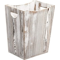 NEX Wood Trash Can, Rustic Farmhouse Style Wastebasket Bin