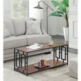 thumbnail image 2 of Convenience Concepts Table Basse Carrée en Bois de Cerisier et Métal Noir, 2 of 4