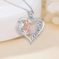 thumbnail image 2 of SOULMEET Mom Birthstone Heart Necklace s925 Sterling Silver I Love You Mother Pendant Necklaces Mothers Day Jewelry Gifts for Grandma Women Wife, 16"+2" Inches, 2 of 10
