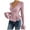 Pink(Womens Tops), variant on Womens Stretchy Ribbed Knit V-Neck Button Front Cardigans,Ruffle Hem Flare Sleeve Blouses Slim Fit,Pink,Size M