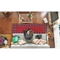 thumbnail image 2 of Gloria Non Slip Rubber Back Kitchen Rug Kitchen Runner Kitchen Mat Anti Slip Carpet (Checkered-Red Runner (20"x59")), 2 of 6