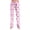 Pink, variant on 1-Pc Ghost Print Elastic Waist Pajama Pants for Women, Halloween Loose Fit Lounge Bottoms — No Drawstring Sleepwear with Pumpkin Graphic Comfy Night Trousers Black L