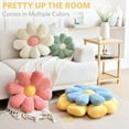 thumbnail image 3 of flower pillow,flower Shaped Throw Pillow Butt Cushion flower Floor Pillow,Seating Cushion,Cute Room decor & Plush Pillow for bedroom sofa chair(Yellow,29.5''), 3 of 14