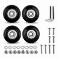 thumbnail image 1 of Roues de Bagage Lot de 4 50mm avec Roulements de 6mm pour Kits de Réparation de Valise et Patins, 1 of 5