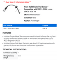 thumbnail image 2 of Front Right Brake Pad Sensor - Compatible with 2001 - 2006 LS430 4.3L V8 2002 2003 2004 2005, 2 of 2