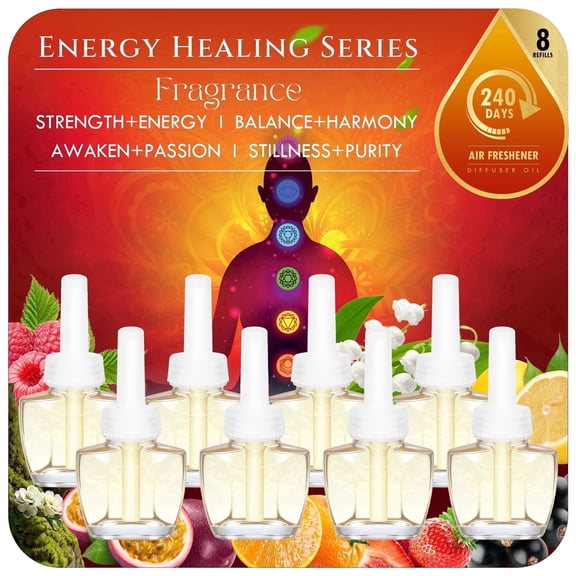 Plug in Scented Oil Refill for Home and Bathroom, 8 Refills Plug In Air Fresheners Compatible with Glade, Air Wick