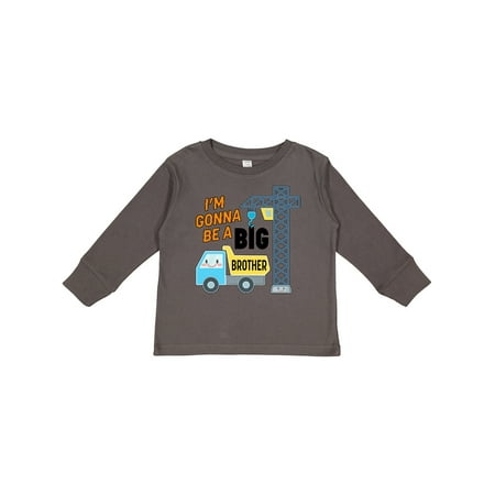 

Inktastic Im Gonna Be a Big Brother- Truck and Crane Gift Toddler Boy Girl Long Sleeve T-Shirt