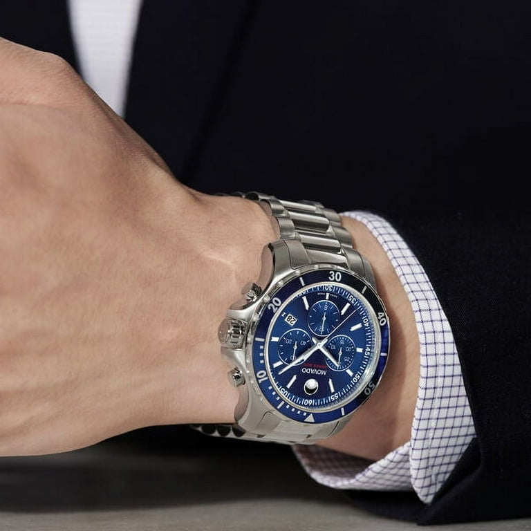 Movado Men's Series 800 Museum Blue Dial Watch, Stainless Steel