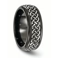 thumbnail image 5 of Edward Mirell Black Ti Patterned 9mm Band, 5 of 7