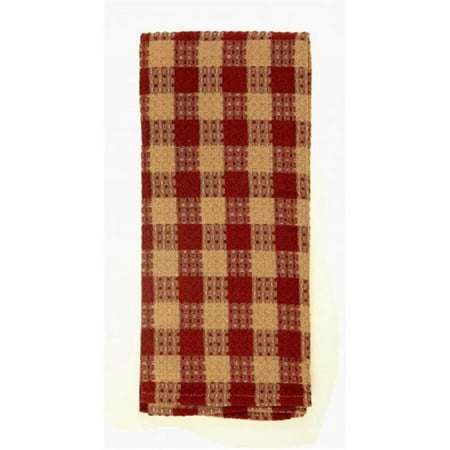 

Mr. MJs Trading AG-30251S-4 Tea Towels Burgundy Check - Set of 4