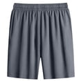 thumbnail image 4 of FRSASU Men's Athletic Shorts Quick Dry Casual Elastic Waist Running Gym Pants Solid Color Shorts with Pockets Gray, 4 of 8