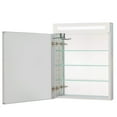 thumbnail image 3 of Bathroom Medicine Cabinet, Aluminum, Recessed/Surface Mount, 24" x 30", Left Hinged, Mirrored Interior w/LED, 3 of 14