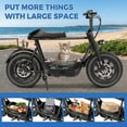 thumbnail image 6 of SANOPY 750W Electric Scooters with Seat for Adults&Teens, 20mph Top Speed, 30 Miles Max Range , Rugged 16" Air-Filled Tires, Commuting Electric Motorcycle with Large Capacity Basket, Black, 6 of 8