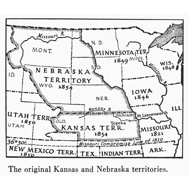 Artistic Map of Kansas-Nebraska