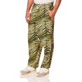 thumbnail image 1 of Zubaz Pants: Green/Gold Zubaz Zebra Pants, 1 of 3