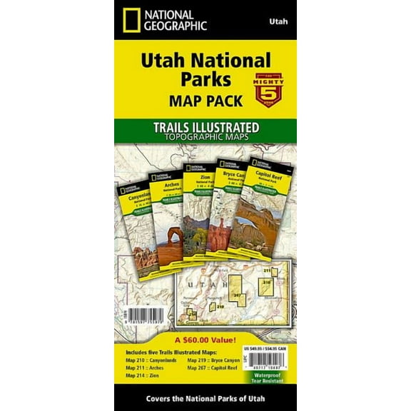 National Geographic Trails Illustrated Map: Utah National Parks [map Pack Bundle] - Folded Map