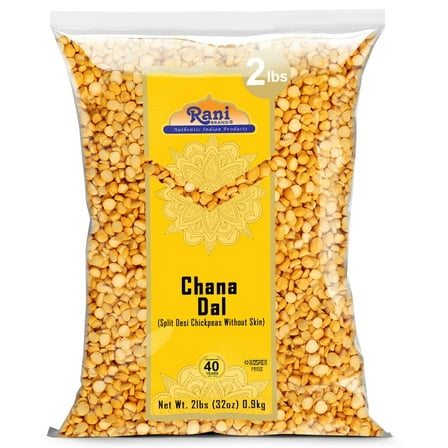Rani Chana Dal (Split Desi Chickpeas without skin) 32oz (2lbs) 907g ~ All Natural | Gluten Friendly | NON-GMO | Vegan | Indian Origin