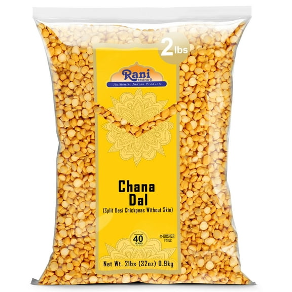 Rani Chana Dal (Split Desi Chickpeas without skin) 32oz (2lbs) 907g ~ All Natural | Gluten Friendly | NON-GMO | Vegan | Indian Origin