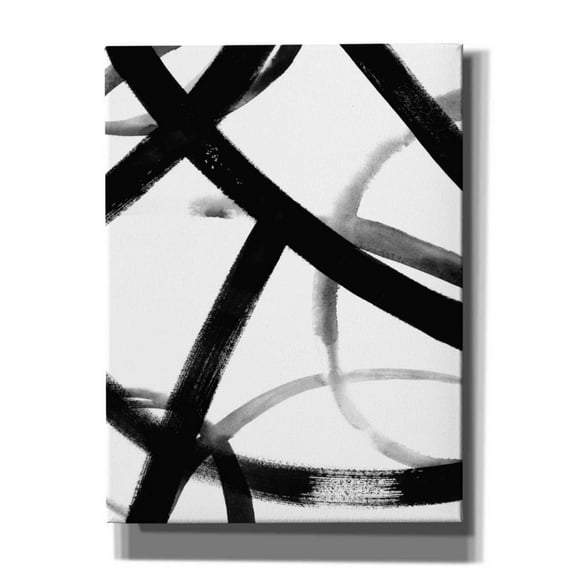 Epic Graffiti 'Monochrome Ripple II' by Grace Popp, Canvas Wall Art, 12"x16"
