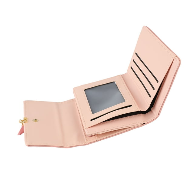 Cartera corta de PU para mujer Nikou Marrón