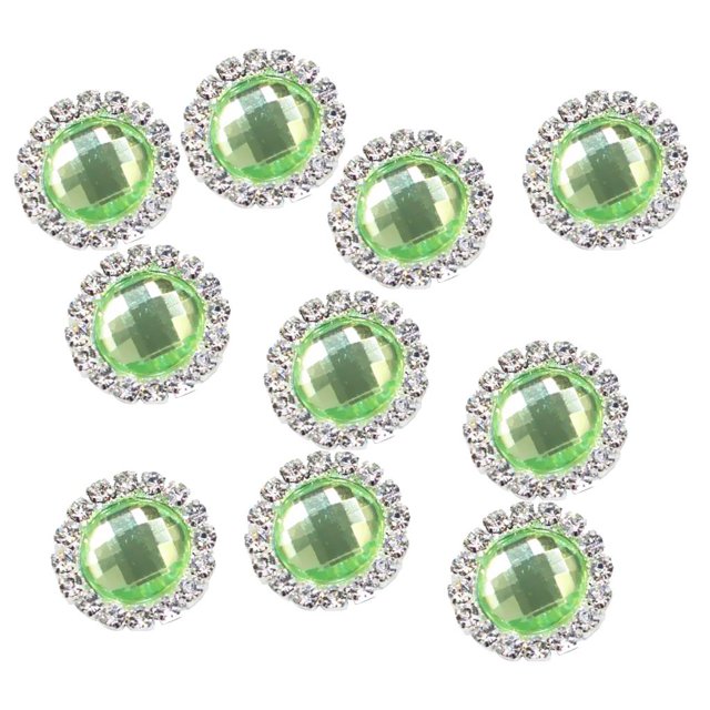 10 piezas de Botones de diamante de imitación Gloria decorativos de 18mm