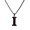 Black I, variant on Baseball Initial Necklace for Men A-Z Pendant Stainless Steel Dainty Personalized Statement Alphabet Simple Cool Letter Jewelry Silver Letter H