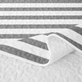 thumbnail image 5 of Manfei Geometric Check Twin Quilt Set,Classic Plaid Twin Coverlet Set,Gray White,2-Piece,1 Bedspread and 1 Pillowcase, 5 of 7