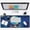 Terre Bleue, variante sur Tapis de Souris Carré Rose Mignon à Motif Floral pour Femmes, Imperméable, Antidérapant, Base en Caoutchouc, Idéal pour le Bureau et l'Ordinateur Portable